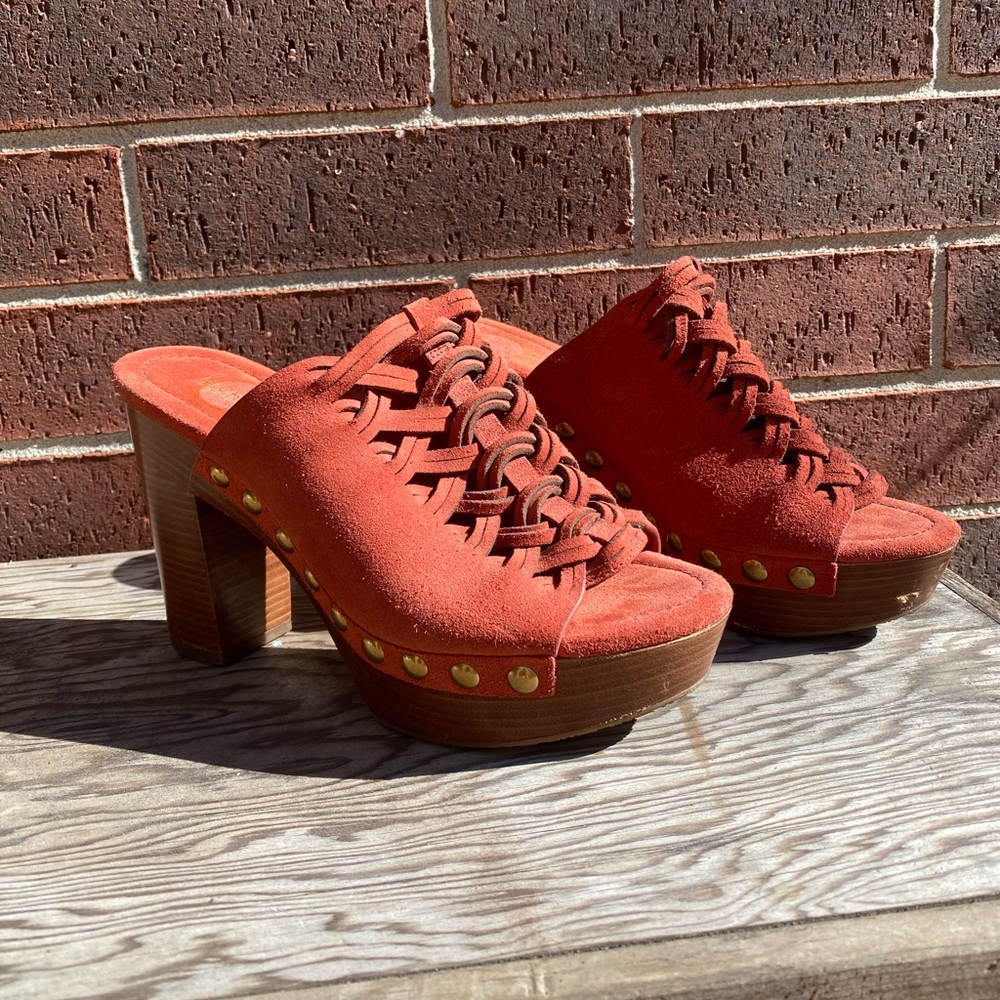 Michael Kors Suede Wooden Heels